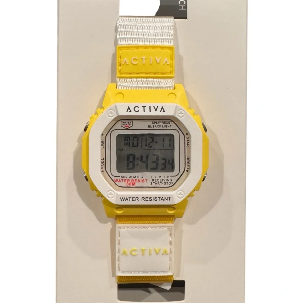 New Activa Spectra X Invicta Digital Unisex Watch 44.5mm, yellow, White